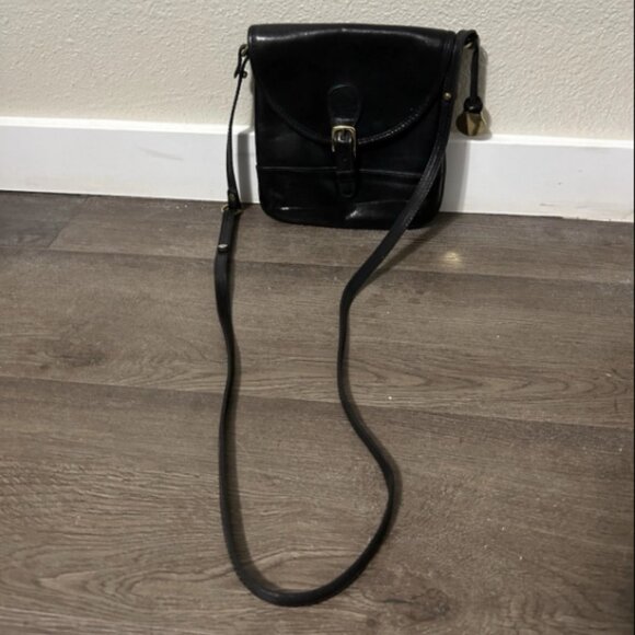 Brahmin Handbags - Brahmin Vintage Black Leather Crossbody Purse Made in USA